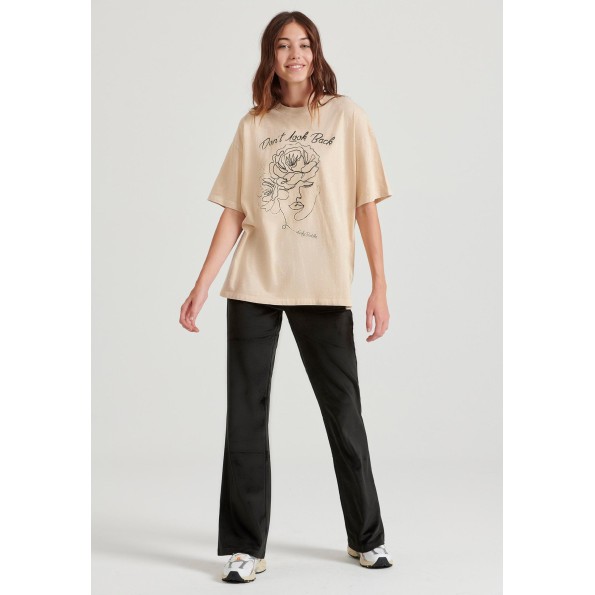 Γυναικείο t-shirt FUNKY BUDDHA FBL010-110-04 μπεζ Γυναικεία