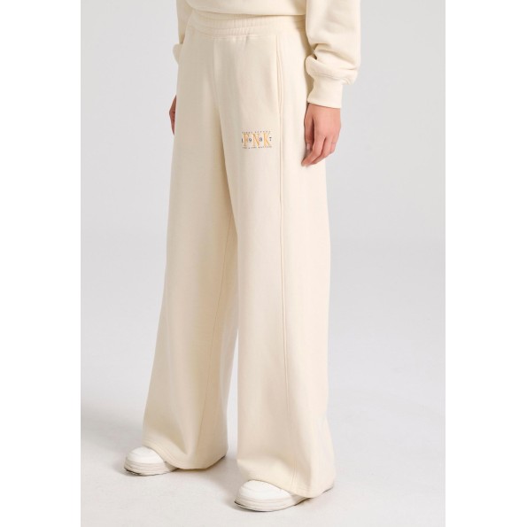 Γυναικείο παντελόνι φόρμας FUNKY BUDDHA FBL010-106-02 εκρού
