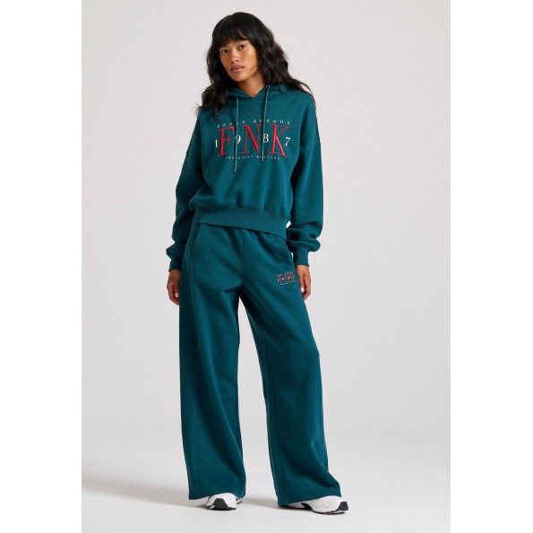 Γυναικείο παντελόνι φόρμας FUNKY BUDDHA FBL010-106-02 πετρόλ Γυναικεία