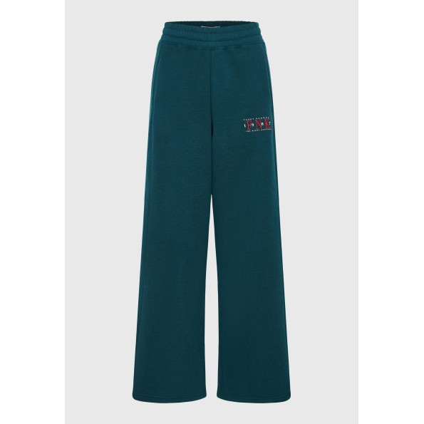 Γυναικείο παντελόνι φόρμας FUNKY BUDDHA FBL010-106-02 πετρόλ Γυναικεία