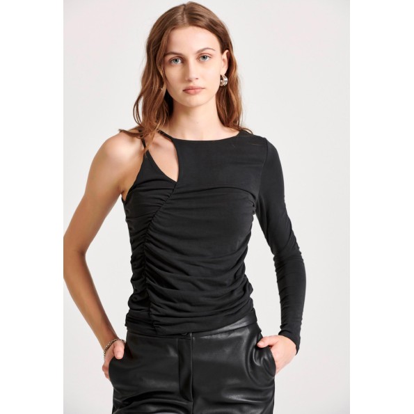 Γυναικείο top FUNKY BUDDHA FBL010-102-17 μαύρο