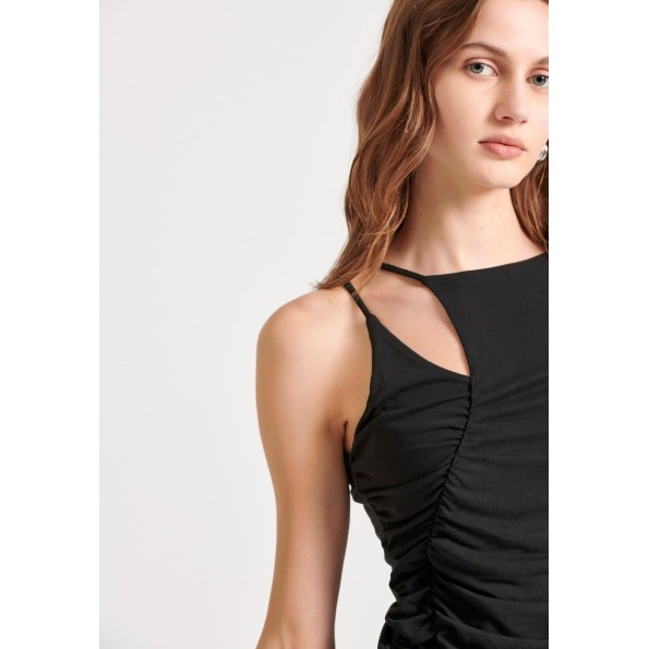 Γυναικείο top FUNKY BUDDHA FBL010-102-17 μαύρο Γυναικεία