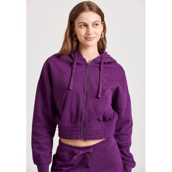 Γυναικεία φούτερ ζακέτα FUNKY BUDDHA FBL010-127-06 μοβ