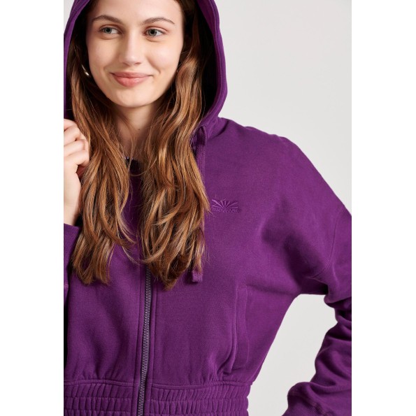 Γυναικεία φούτερ ζακέτα FUNKY BUDDHA FBL010-127-06 μοβ Γυναικεία