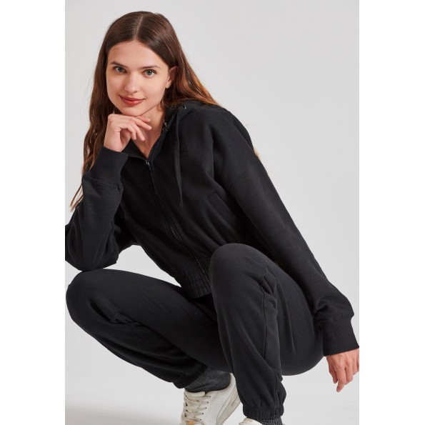 Γυναικείο παντελόνι φόρμας FUNKY BUDDHA FBL010-107-02 μαύρο Γυναικεία