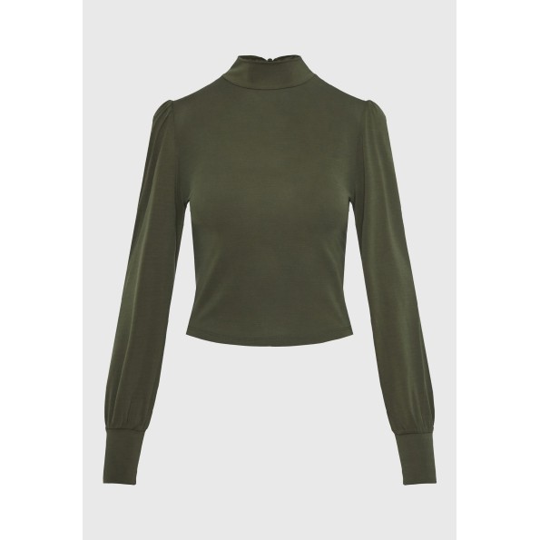 Γυναικεία μπλούζα FUNKY BUDDHA FBL010-109-07 χακί Γυναικεία