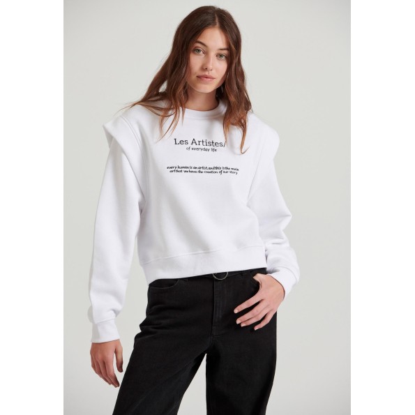 Γυναικεία φούτερ μπλούζα FUNKY BUDDHA FBL010-132-06 λευκή