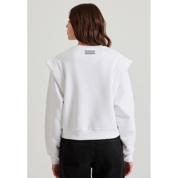 Γυναικεία φούτερ μπλούζα FUNKY BUDDHA FBL010-132-06 λευκή Γυναικεία