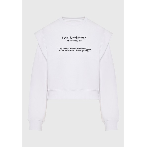 Γυναικεία φούτερ μπλούζα FUNKY BUDDHA FBL010-132-06 λευκή Γυναικεία