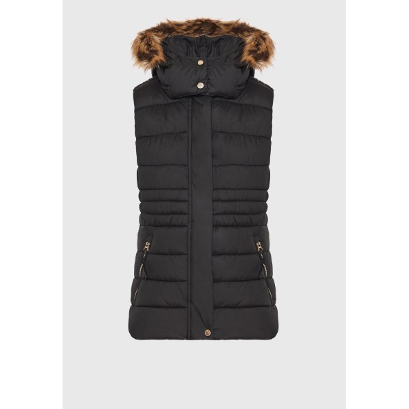 Γυναικείο αμάνικο μπουφάν FUNKY BUDDHA FBL010-102-01 μαύρο Γυναικεία