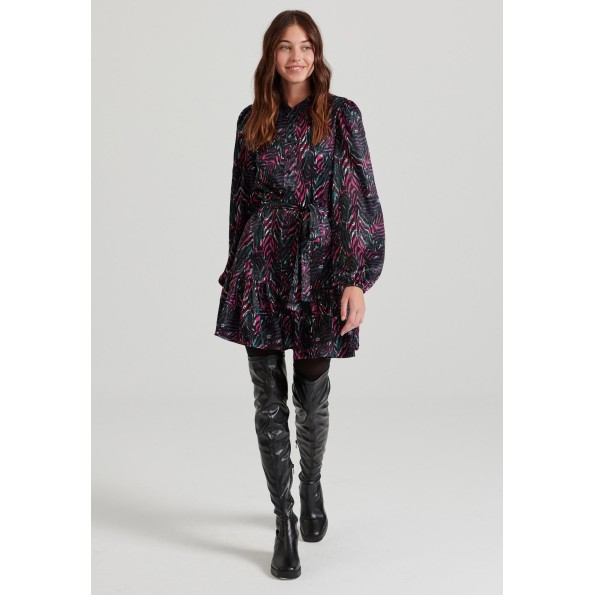 Γυναικείο mini φόρεμα FUNKY BUDDHA FBL010-125-13 εμπριμέ Γυναικεία