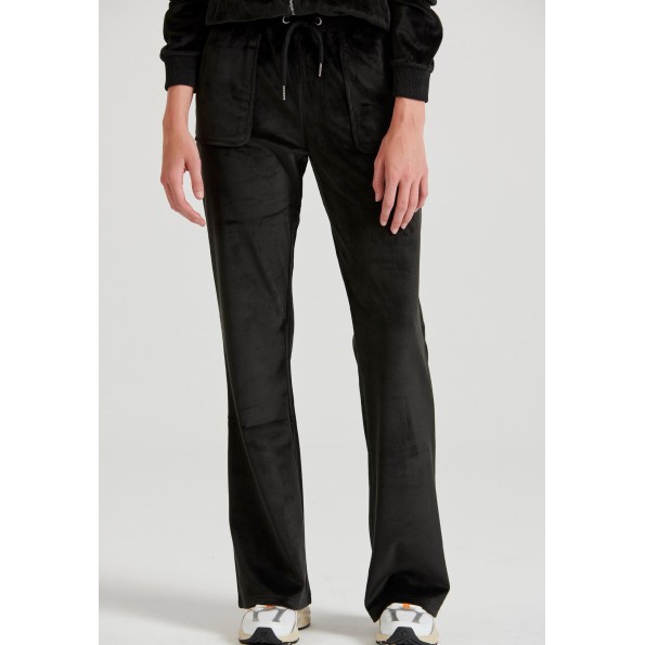 Γυναικείο βελουτέ παντελόνι φόρμας FUNKY BUDDHA FBL010-100-02 μαύρο