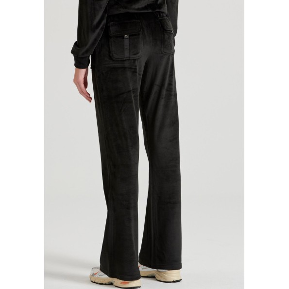 Γυναικείο βελουτέ παντελόνι φόρμας FUNKY BUDDHA FBL010-100-02 μαύρο Γυναικεία
