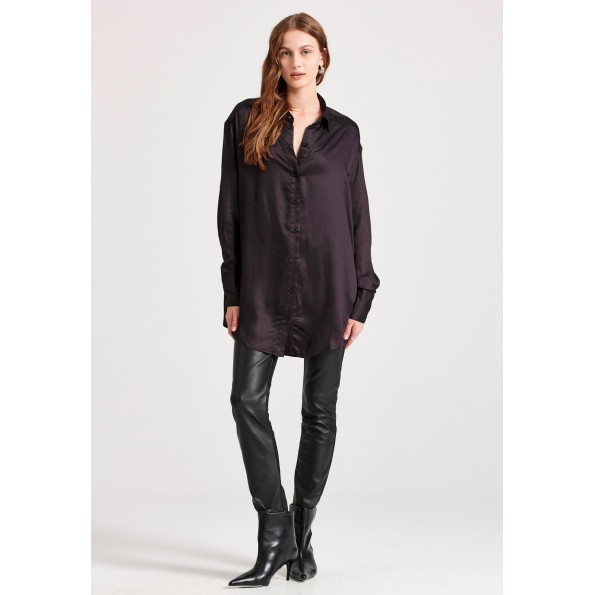Γυναικείο πουκάμισο FUNKY BUDDHA FBL010-101-05 μαύρο Γυναικεία