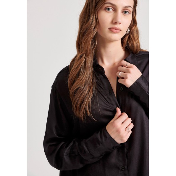 Γυναικείο πουκάμισο FUNKY BUDDHA FBL010-101-05 μαύρο Γυναικεία