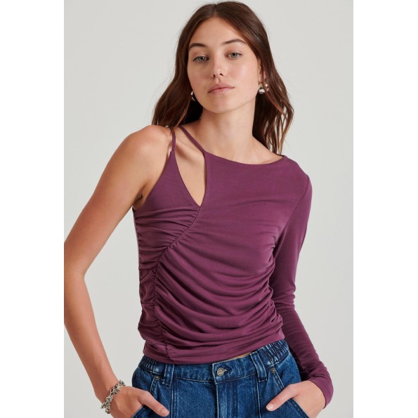Γυναικείο top FUNKY BUDDHA FBL010-102-17 μοβ