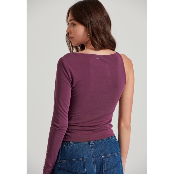 Γυναικείο top FUNKY BUDDHA FBL010-102-17 μοβ Γυναικεία