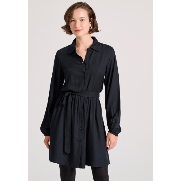 Γυναικείο σεμιζιέ mini φόρεμα FUNKY BUDDHA FBL010-131-13 μαύρο