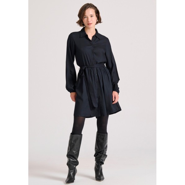 Γυναικείο σεμιζιέ mini φόρεμα FUNKY BUDDHA FBL010-131-13 μαύρο Γυναικεία