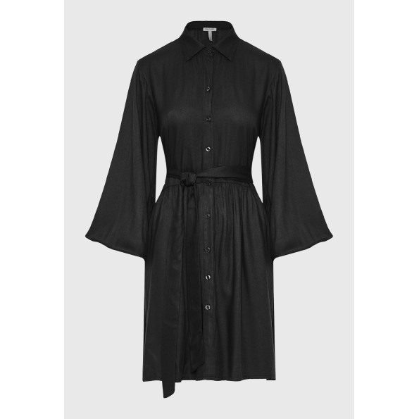Γυναικείο σεμιζιέ mini φόρεμα FUNKY BUDDHA FBL010-131-13 μαύρο Γυναικεία