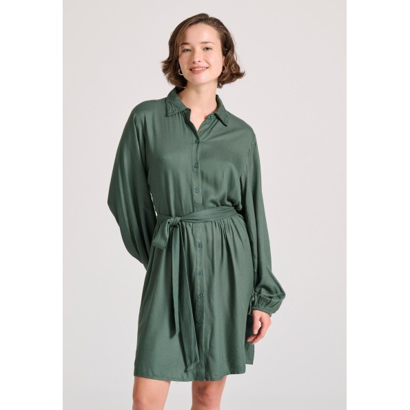 Γυναικείο σεμιζιέ mini φόρεμα FUNKY BUDDHA FBL010-131-13 πράσινο