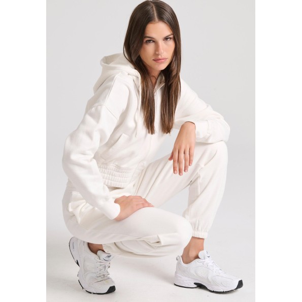 Γυναικείο παντελόνι φόρμας FUNKY BUDDHA FBL010-107-02 εκρού Γυναικεία