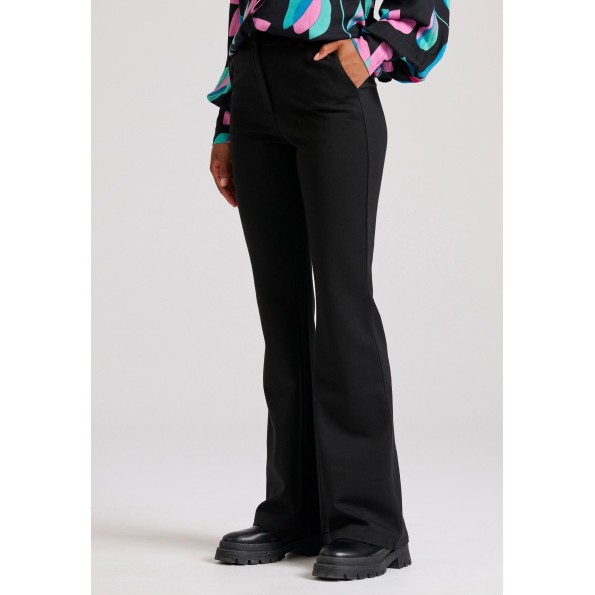 Γυναικείο tailored παντελόνι FUNKY BUDDHA FBL010-123-02 μαύρο Γυναικεία