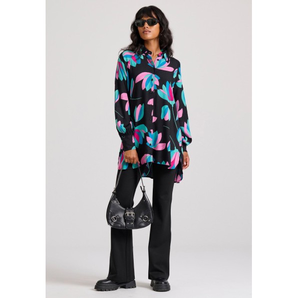 Γυναικείο tailored παντελόνι FUNKY BUDDHA FBL010-123-02 μαύρο Γυναικεία