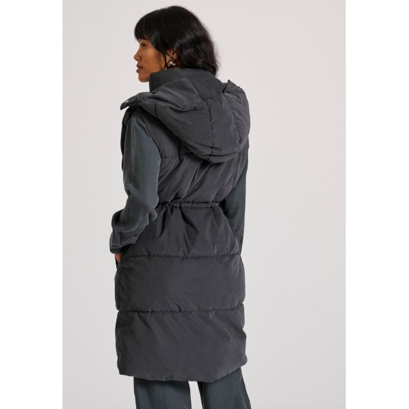 Γυναικείο αμάνικο puffer μπουφάν FUNKY BUDDHA FBL010-113-01 μαύρο Γυναικεία