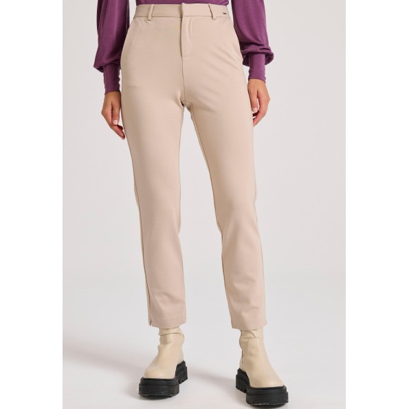 Γυναικείο tailored παντελόνι FUNKY BUDDHA FBL010-122-02 μπεζ