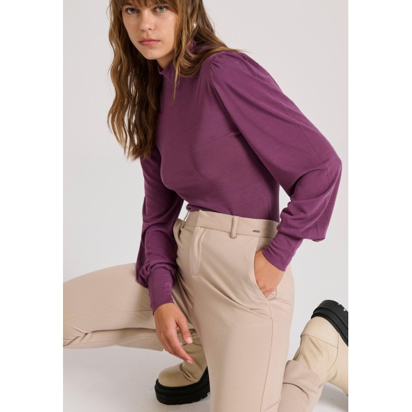 Γυναικείο tailored παντελόνι FUNKY BUDDHA FBL010-122-02 μπεζ Γυναικεία