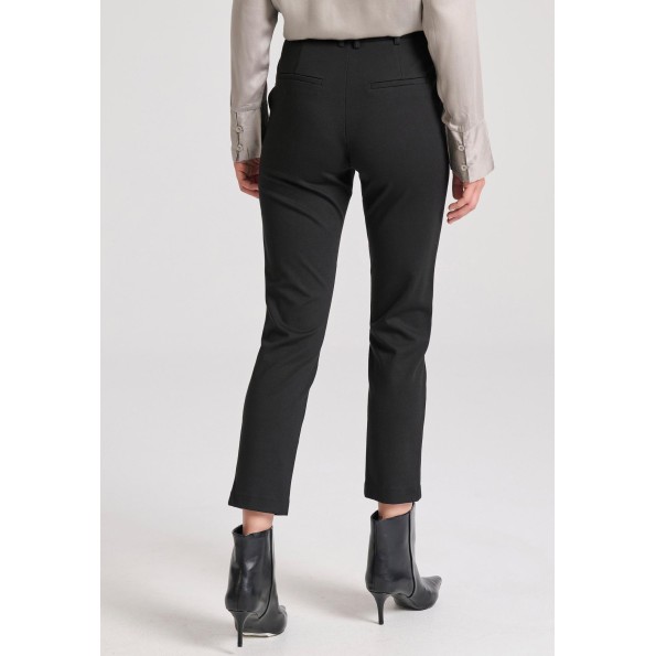 Γυναικείο tailored παντελόνι FUNKY BUDDHA FBL010-122-02 μαύρο Γυναικεία