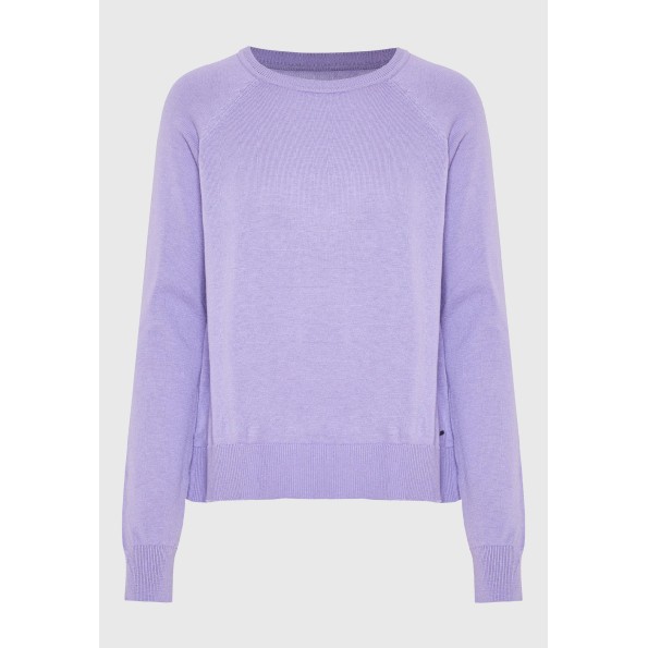Γυναικεία πλεκτή μπλούζα FUNKY BUDDHA FBL010-100-09 λιλά Γυναικεία