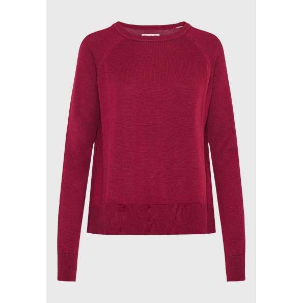 Γυναικεία πλεκτή μπλούζα FUNKY BUDDHA FBL010-100-09 κόκκινη Γυναικεία