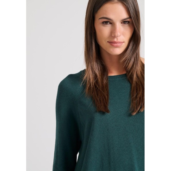 Γυναικεία πλεκτή μπλούζα FUNKY BUDDHA FBL010-100-09 πράσινη Γυναικεία