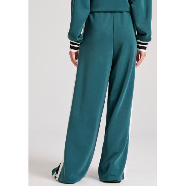 Γυναικείο παντελόνι φόρμας FUNKY BUDDHA FBL010-103-02 πετρόλ Γυναικεία