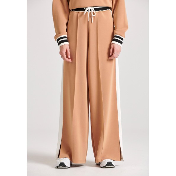 Γυναικείο παντελόνι φόρμας FUNKY BUDDHA FBL010-103-02 μπεζ