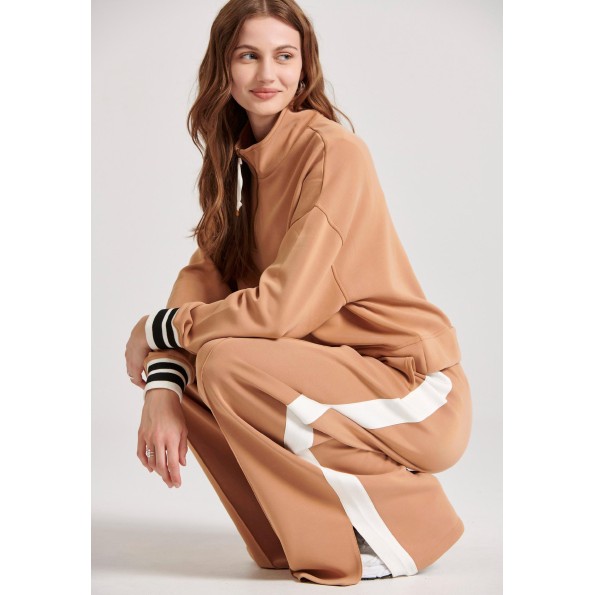 Γυναικείο παντελόνι φόρμας FUNKY BUDDHA FBL010-103-02 μπεζ Γυναικεία