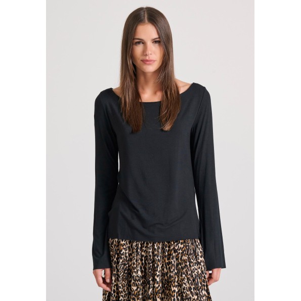 Γυναικεία μπλούζα FUNKY BUDDHA FBL010-103-07 μαύρη