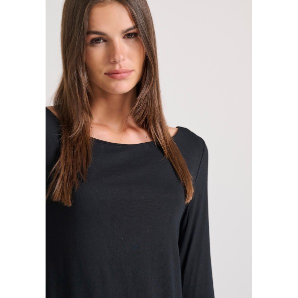 Γυναικεία μπλούζα FUNKY BUDDHA FBL010-103-07 μαύρη Γυναικεία