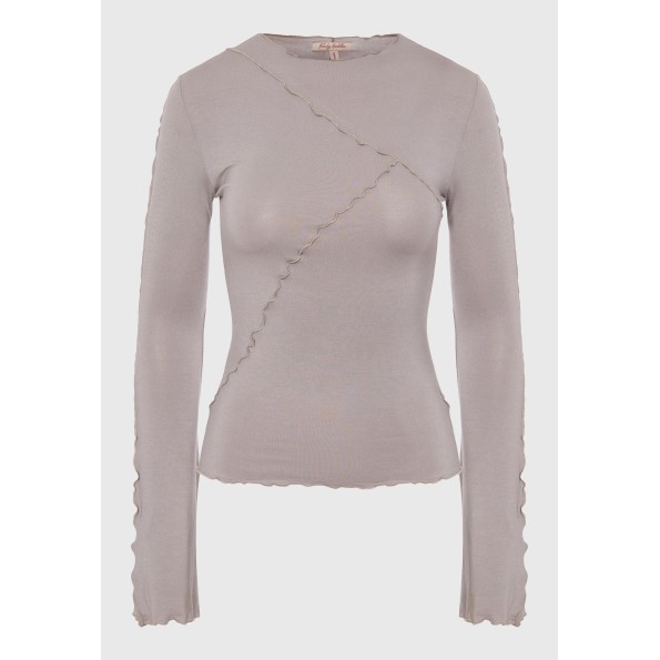Γυναικεία μπλούζα FUNKY BUDDHA FBL010-102-07 γκρι Γυναικεία