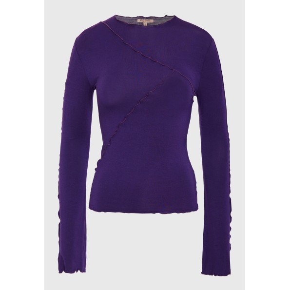 Γυναικεία μπλούζα FUNKY BUDDHA FBL010-102-07 μοβ Γυναικεία