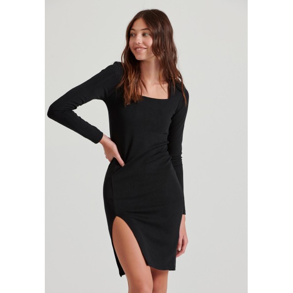 Γυναικείο mini φόρεμα FUNKY BUDDHA FBL010-110-13 μαύρο