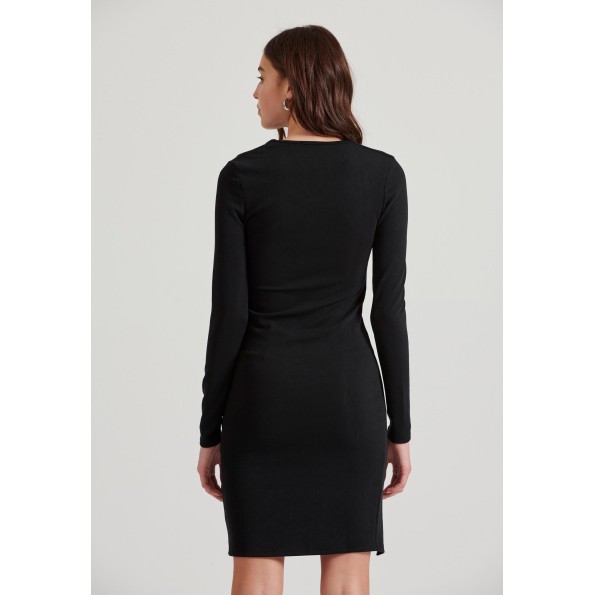 Γυναικείο mini φόρεμα FUNKY BUDDHA FBL010-110-13 μαύρο Γυναικεία