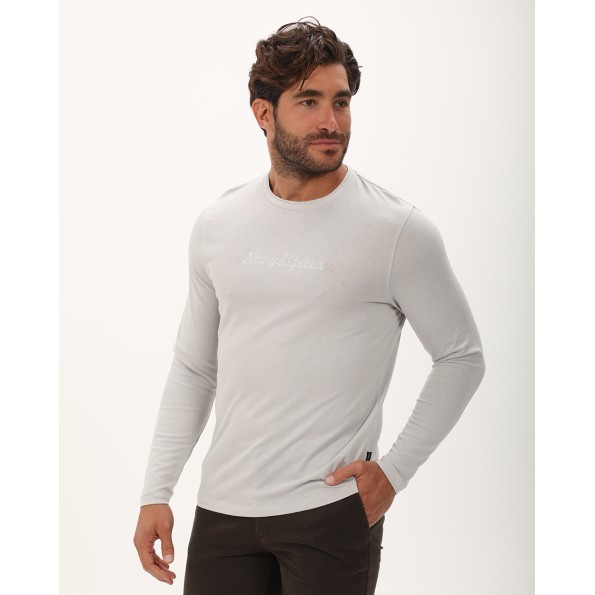 Ανδρική μπλούζα NAVY & GREEN γκρι Ανδρικά