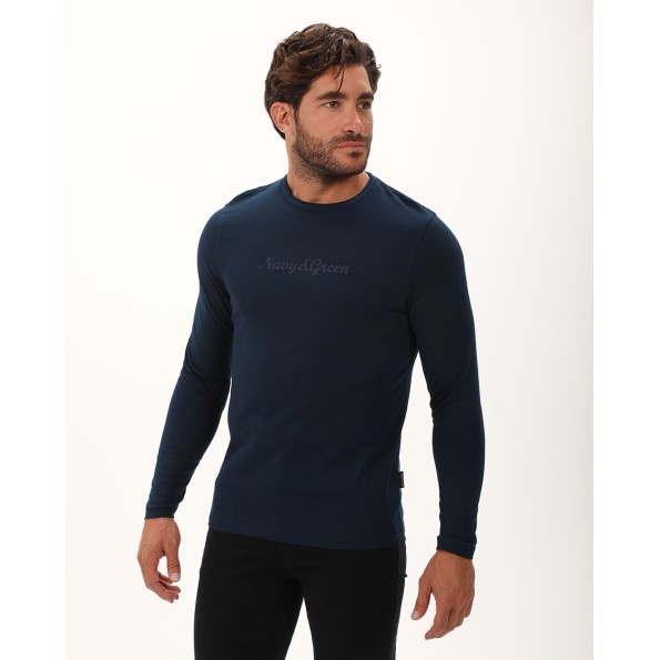 Ανδρική μπλούζα NAVY & GREEN πετρόλ Ανδρικά