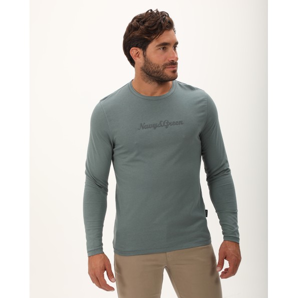 Ανδρική μπλούζα NAVY & GREEN πράσινη