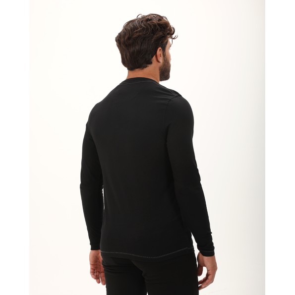 Ανδρική μπλούζα NAVY & GREEN μαύρη Ανδρικά