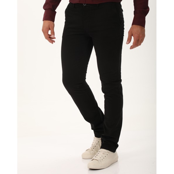 Ανδρικό chino παντελόνι NAVY & GREEN modern fit μαύρο Ανδρικά