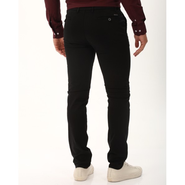 Ανδρικό chino παντελόνι NAVY & GREEN modern fit μαύρο Ανδρικά
